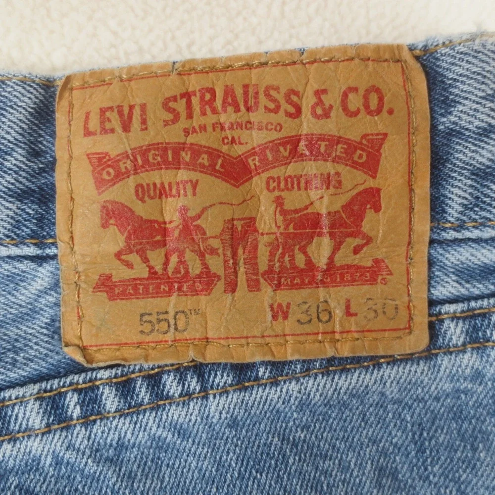 Levis Jeans Mens‎ 36x30 Blue 550 Relaxed Fit Tapered Leg Denim Workwear